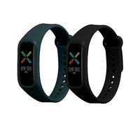 kwmobile Pulsera compatible con Oppo Band Sport correa - 2x Correas de silicona flexible - Tamaño ajustable