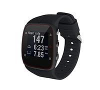 kwmobile Pulsera compatible con Polar M400 / M430 - Brazalete de silicona y TPU - negro