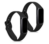 kwmobile Pulsera compatible con Samsung Galaxy Fit (SM-R370) correa - 2x Correas de silicona flexible - Tamaño ajustable