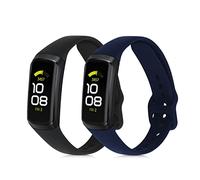 kwmobile Pulsera compatible con Samsung Galaxy Fit (SM-R370) correa - 2x Correas de silicona flexible - Tamaño ajustable