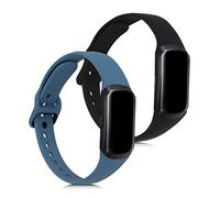 kwmobile Pulsera compatible con Samsung Galaxy Fit (SM-R370) correa - 2x Correas de silicona flexible - Tamaño ajustable