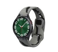 kwmobile Pulsera compatible con Samsung Galaxy Watch 4/5 / 6 Galaxy Watch 7 / FE - Brazalete de silicona y TPU camouflage negro/blanco/gris