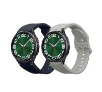 kwmobile Pulsera compatible con Samsung Galaxy Watch 6 / Watch 6 Classic correa - 2x Correas de silicona flexible - Tamaño ajustable