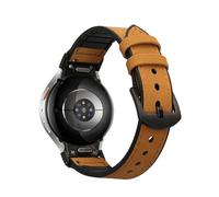 kwmobile Pulsera compatible con Samsung Galaxy Watch 7 / Galaxy Watch FE correa - 1x Correas de Sintético y Silicona en el Interior - Tamaño Ajustable - marrón claro