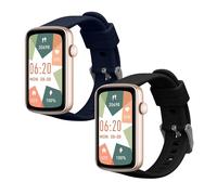 kwmobile Pulsera compatible con SHANG WING L2 correa - 2x Correas de silicona flexible - Tamaño ajustable