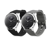 kwmobile Pulsera compatible con Withings ScanWatch 42mm / Steel HR 40mm / Horizon correa - 2x Correas de silicona flexible - Tamaño ajustable