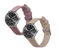 kwmobile Pulsera compatible con Withings Scanwatch Light 37mm / Withings Scanwatch 2 38mm correa - 2x Correas de silicona flexible - Tamaño ajustable