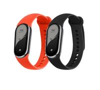 kwmobile Pulsera compatible con Xiaomi Mi Band 10 / Mi Band 9/8 correa - 2x Correas de silicona flexible - Tamaño ajustable
