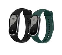 kwmobile Pulsera compatible con Xiaomi Mi Band 10 / Mi Band 9/8 correa - 2x Correas de silicona flexible - Tamaño ajustable