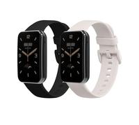 kwmobile Pulsera compatible con Xiaomi Mi Band 7 Pro correa - 2x Correas de silicona flexible - Tamaño ajustable