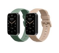 kwmobile Pulsera compatible con Xiaomi Mi Band 7 Pro correa - 2x Correas de silicona flexible - Tamaño ajustable