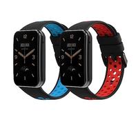 kwmobile Pulsera Compatible con Xiaomi Mi Band 7 Pro Correa - 2X Correas de Silicona Flexible - Tamaño Ajustable