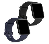 kwmobile Pulsera compatible con Xiaomi Mi Watch Lite/Redmi Watch correa - 2x Correas de silicona flexible - Tamaño ajustable
