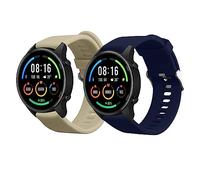 kwmobile Pulsera compatible con Xiaomi Mi Watch/Mi Watch Color Sport correa - 2x Correas de silicona flexible - Tamaño ajustable