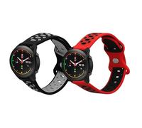 kwmobile Pulsera compatible con Xiaomi Mi Watch/Mi Watch Color Sport correa - 2x Correas de silicona flexible - Tamaño ajustable