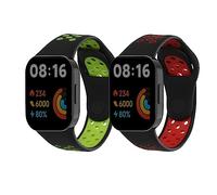 kwmobile Pulsera compatible con Xiaomi Redmi Mi Watch Lite 3 / Redmi Watch 3 correa - 2x Correas de silicona flexible - Tamaño ajustable