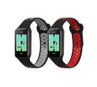kwmobile Pulsera compatible con Xiaomi Redmi Smart Band 2 correa - 2x Correas de silicona flexible - Tamaño ajustable