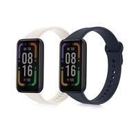 kwmobile Pulsera compatible con Xiaomi Redmi Smart Band Pro correa - 2x Correas de silicona flexible - Tamaño ajustable