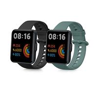 kwmobile Pulsera compatible con Xiaomi Redmi Watch 2 Lite correa - 2x Correas de silicona flexible - Tamaño ajustable