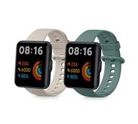 kwmobile Pulsera compatible con Xiaomi Redmi Watch 2 Lite correa - 2x Correas de silicona flexible - Tamaño ajustable