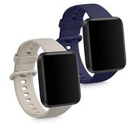 kwmobile Pulsera compatible con Xiaomi Redmi Watch 2 Lite correa - 2x Correas de silicona flexible - Tamaño ajustable