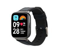 kwmobile Pulsera compatible con Xiaomi Redmi Watch 3 Active/Redmi Watch 3 Lite correa - 1x Correas de cuero auténtico - Tamaño ajustable - azul oscuro