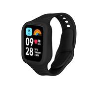 kwmobile Pulsera compatible con Xiaomi Redmi Watch 3 Active/Redmi Watch 3 Lite - Correa de silicona con bumper para reloj - negro