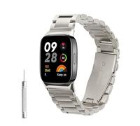 kwmobile Pulsera compatible con Xiaomi Redmi Watch 4 / Band 8 Pro/Band 9 Pro correa - Pulsera de metal para reloj inteligente - plata
