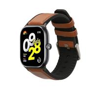 kwmobile Pulsera Compatible con Xiaomi Redmi Watch 5 & 4 / Smart Band 8 Pro/Smart Band 9 Pro Correa - 1x Correas de Cuero auténtico - Tamaño Ajustable - marrón/Negro