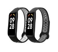 kwmobile Pulsera compatible con Xiaomi Smart Band 8 Active correa - 2x Correas de silicona flexible - Tamaño ajustable