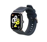 kwmobile Pulsera compatible con Xiaomi Smart Band 8 Pro/Band 9 Pro/Redmi Watch 5 / Redmi Watch 4 Correa - 1x Correas de Silicona y Nylon Flexible - Tamaño Ajustable - azul oscuro