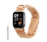 kwmobile Pulsera compatible con Xiaomi Smart Band 8 Pro/Band 9 Pro/Redmi Watch 5 / Redmi Watch 4 correa - Pulsera de metal para reloj inteligente - oro rosa