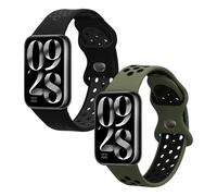 kwmobile Pulsera compatible con Xiaomi Smart Band 8 Pro/Band 9 Pro/Redmi Watch 5 / Redmi Watch 4 correa - 2x Correas de silicona flexible - Tamaño ajustable