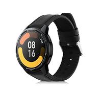 kwmobile Pulsera Compatible con Xiaomi Watch S1 Active Correa - 1x Correas de Cuero auténtico - Tamaño Ajustable - Negro