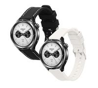 kwmobile Pulsera compatible con Xiaomi Watch S4 correa - 2x Correas de silicona flexible - Tamaño ajustable