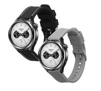 kwmobile Pulsera compatible con Xiaomi Watch S4 correa - 2x Correas de silicona flexible - Tamaño ajustable
