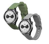 kwmobile Pulsera compatible con Xiaomi Watch S4 correa - 2x Correas de silicona flexible - Tamaño ajustable