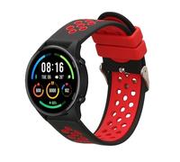 kwmobile Pulsera compatible con Xiaomi Watch S4/S4 Sport/S3/S2/Watch S1 Active/Redmi Watch 5 Active correa - 1x Correas de silicona flexible - Tamaño ajustable - negro/rojo