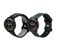kwmobile Pulsera compatible con Xiaomi Watch S4/S4 Sport/S3/S2/Watch S1 Active/Redmi Watch 5 Active correa - 2x Correas de silicona flexible - Tamaño ajustable