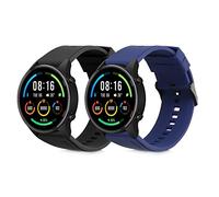 kwmobile Pulsera compatible con Xiaomi Watch S4/S4 Sport/S3/S2/Watch S1 Active/Redmi Watch 5 Active correa - 2x Correas de silicona flexible - Tamaño ajustable