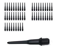 kwmobile Set 50x Punta de dardo de Recambio - Puntas de Repuesto de plástico Duro para Dardos electrónicos tamaño 2BA Negro