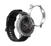 kwmobile Set de 2 Fundas Compatible con CMF by Nothing Watch Pro 2 (D398) - Carcasa Dura para Fitness Tracker en Plata/Transparente