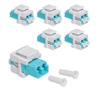 kwmobile Set de 6X módulo Keystone LC multimodo - Conectores de Fibra óptica dúplex para Cables OM1 OM2 OM3 OM4 y 50 o 62.5 µm - Conexión LC-LC