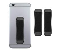 kwmobile Soporte de Dedo para móvil - Set de 3X agarrador elástico Universal para móviles - Correas traseras de Agarre para el teléfono - Negro