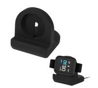 kwmobile Soporte de Smartwatch Compatible con iTOUCH Air 3 / Air 4 / Sport 3 / Air SE/Explorer 3 Cargador - para Carga de Reloj Inteligente - Soporte de Silicona para Smartwatch - Negro
