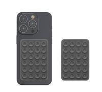 kwmobile Ventosa para Movil - 2X Soporte Movil Ventosa para Smartphone - Compatible con Android y iPhone - Gris Oscuro/Gris Oscuro