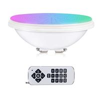 KWODE Pool Par56, iluminación de piscina RGB de 54 W con control remoto, foco subacuático, luz de piscina LED de 12 V CA/CC, resina lámpara de piscina plana para PC, impermeable IP68