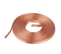 KWOKWEI Cable trenzado de cobre plano, 6 m, alambre trenzado de cobre de 6 mm, cable de tierra trenzado de cobre plano de 2,5 mm² para conexión a tierra