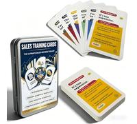 KWOLYKIM Baraja maestra de marketing impermeable | 30 tarjetas de entrenamiento de ventas para construcción de estrategias, generación de leads y impulso de conversión, herramientas de marketing