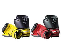 Kwon Guantes de Boxeo Mini tiburón para los niños - Guantes con Estilo de Entrenamiento de Boxeo con Espuma de Relleno y el Pulgar de protección - Guantes Sparring para Boxing, MMA - Rojo, 4 oz